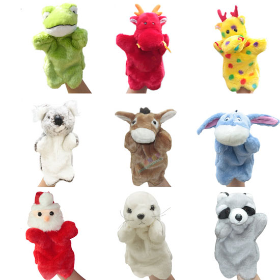 plush animal hand puppets