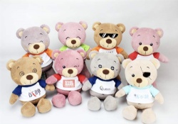Customized plush dolls stuffed soft animals toys custom teddy bear for Christmas