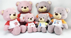 Customized plush dolls stuffed soft animals toys custom teddy bear for Christmas